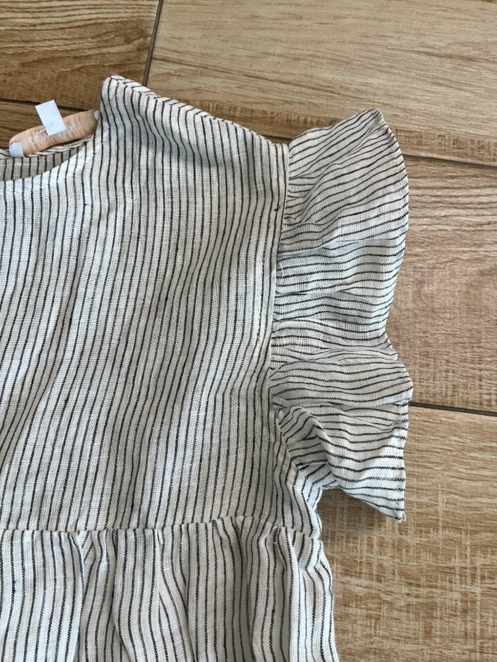 Womens Olivaceous White/Black Stripe Mini Dress - S - Picture 3 of 8